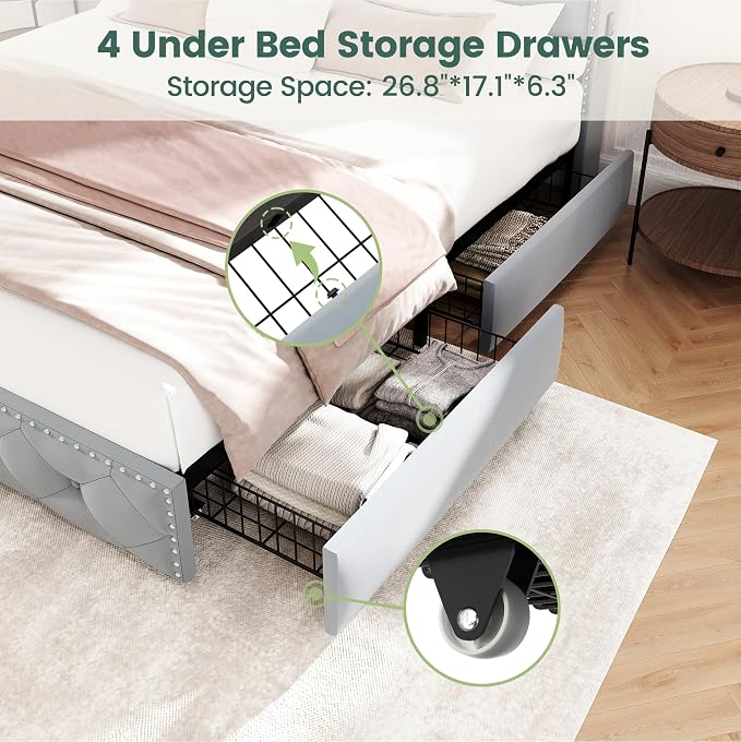 LARMACE Queen Size Bed Frame - Image 7