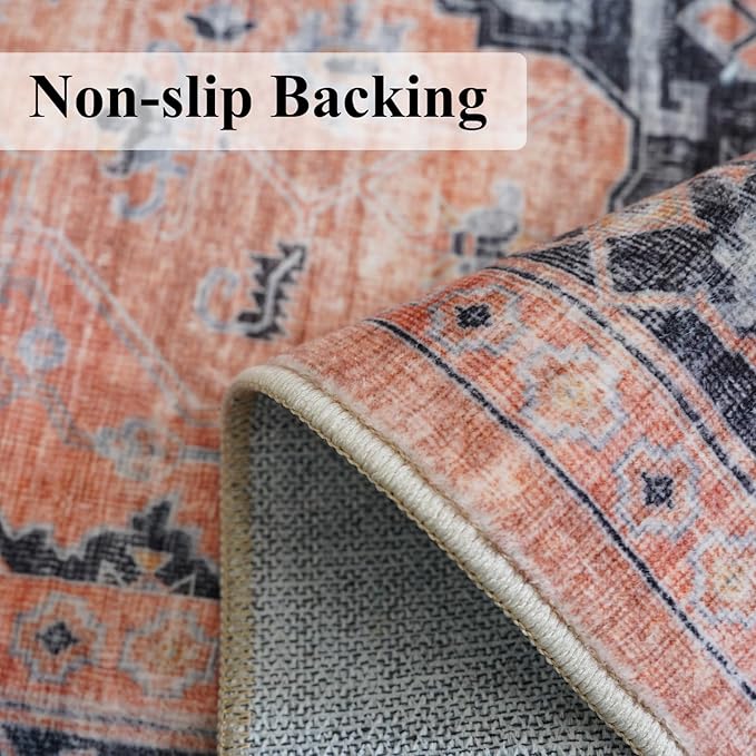 Washable 2x5 Hallway Runner Rug: Indoor Vintage Water Resistant Kitchen - Image 4