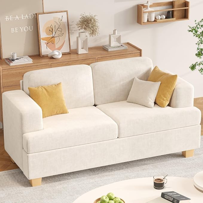 Apicizon 63" Loveseat Sofa Couch, Cloud Couch Lounge Sofa - Image 9