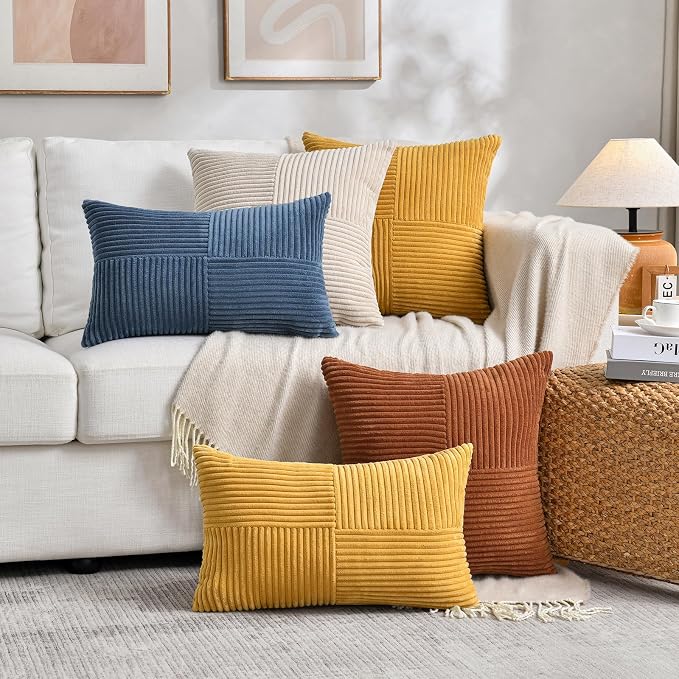 Fancy Homi 2 Packs Rust Lumbar Decorative Throw Pillow Covers 16x28 Inch - Image 6