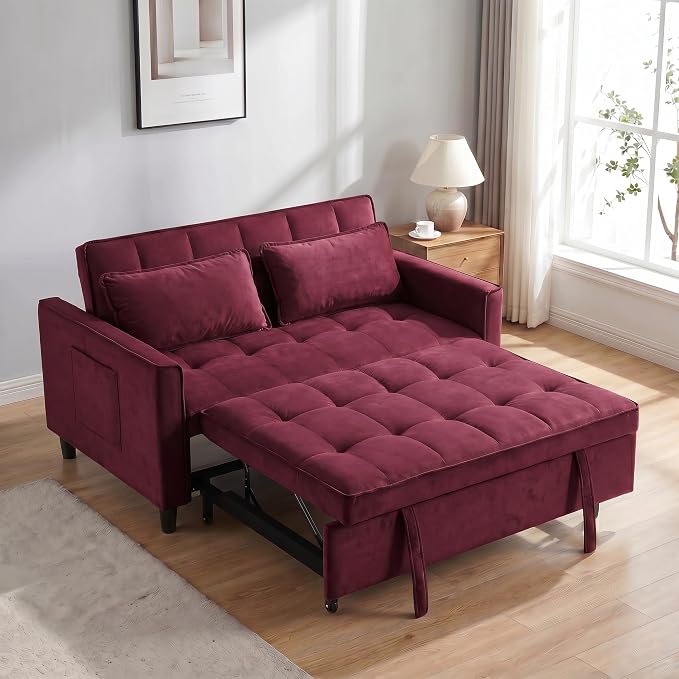 3 in 1 Convertible Sofa Bed, Loveseat Sleeper Sofa - Image 6