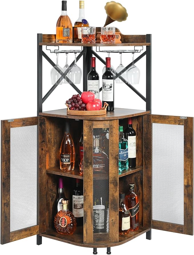 JKsmart Corner Bar Cabinet - Image 5