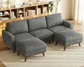 Vesgantti 97" Modular Sectional Sofa Dark Gray, U-Shaped Couch by Vesgantti