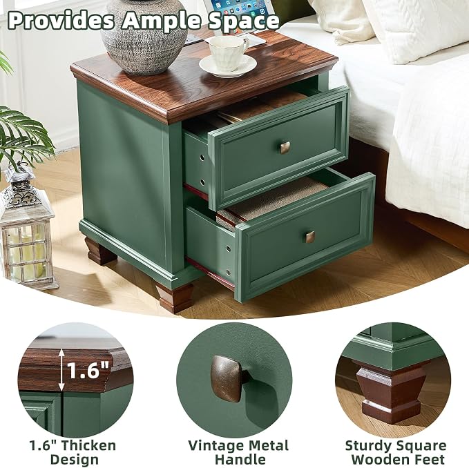 SAVOR LIFE Farmhouse Nightstand - Image 7