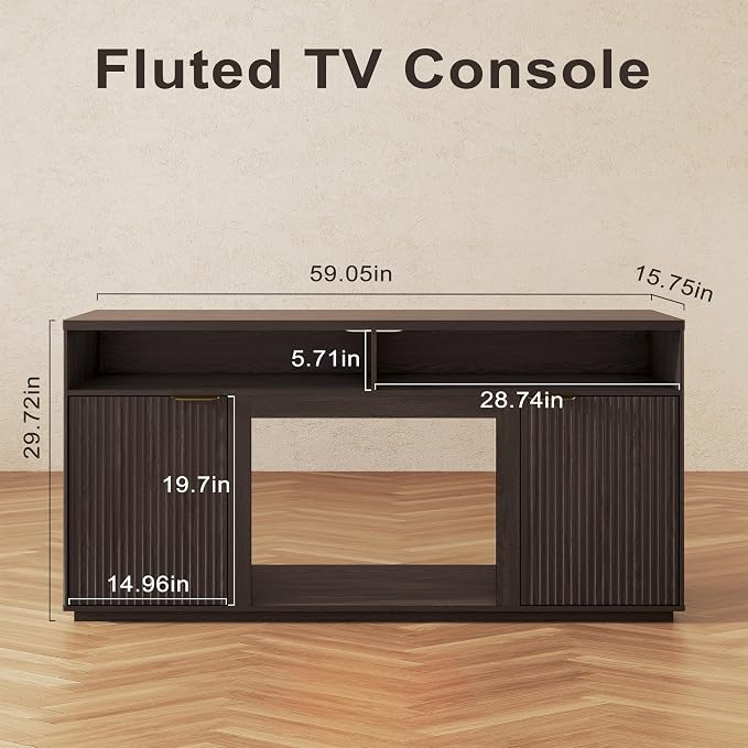 2-Piece Fluted Living Room Set Includes 31.5" Fluted Lift Top Coffee Table - Image 3