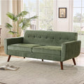 Tbfit 77.2" W Linen Sofa Couch, Mid Century Modern Decor Loveseat Couches by TBfit