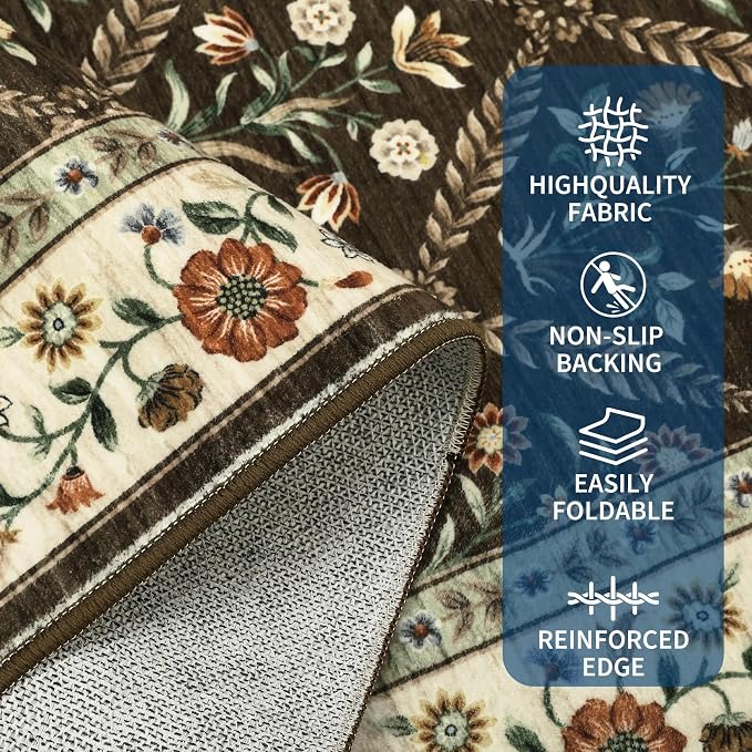 GarveeHome Living Room Rug 5x7 Rug Machine Washable Stain Resistant Area Rug - Image 3