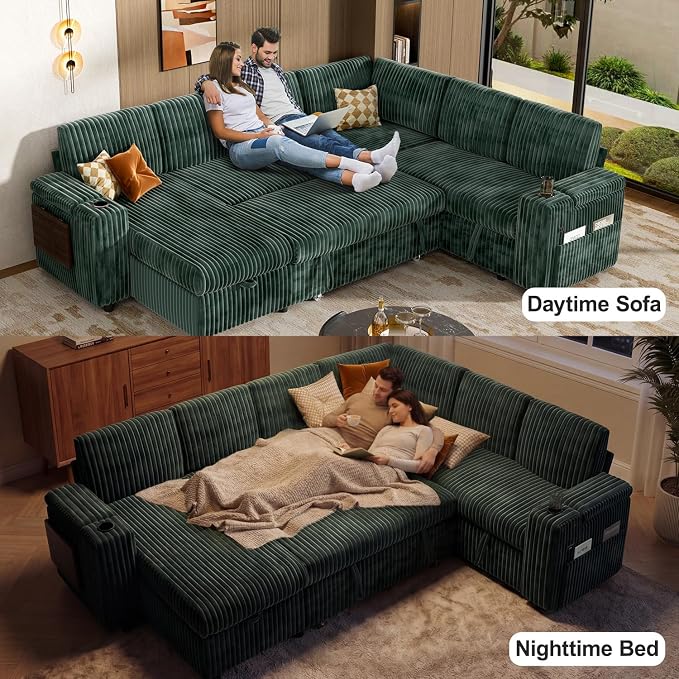 Vipbear 111" Modular Sectional Sleeper Sofa - Image 5