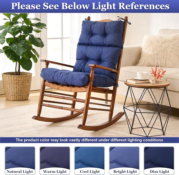 Rocking Chair Cushion, Waterproof and Fade-Resistant Adirondack Rocker Cushions - Image 6