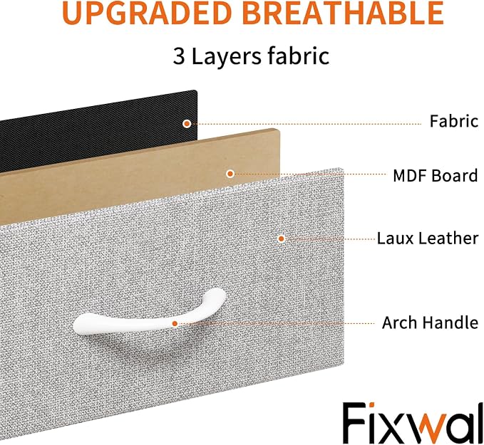 Fixwal Tall Dresser for Bedroom, Storage Dresser Organizer - Image 8