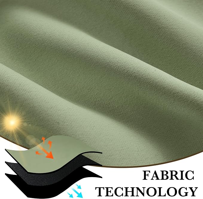 RYB HOME Bedroom Blackout Curtains 72 inches Long, 100% Blackout Thermal - Image 7