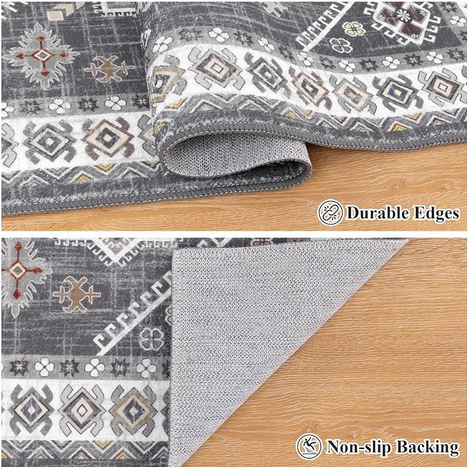 HEBE Washable Kitchen Rugs Runner 2'x 10', Non Slip Hallway Runner Rug - Image 6
