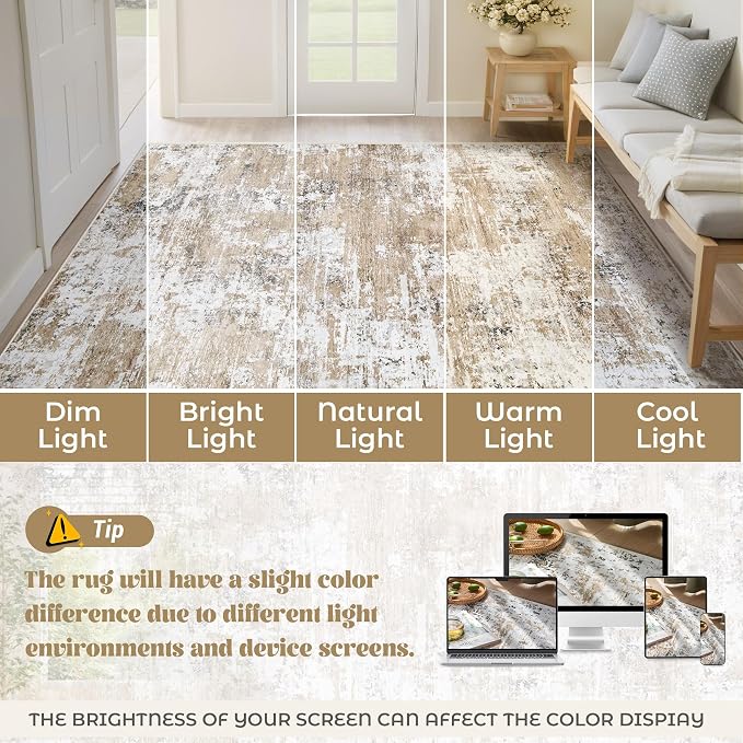 XLUEZ 10x14 Area Rugs for Living Room, Washable Modern Abstract Large Area Rug - Image 7