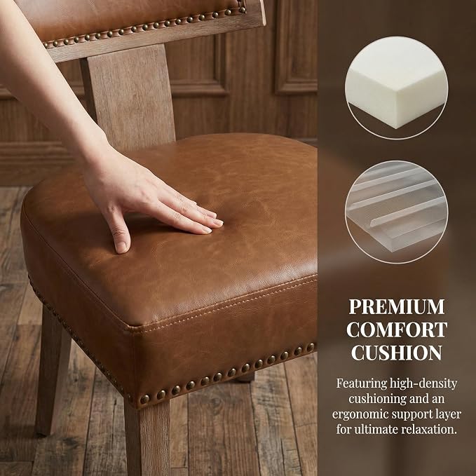 VESCASA Faux PU Leather Upholstered Dining Chairs - Image 3