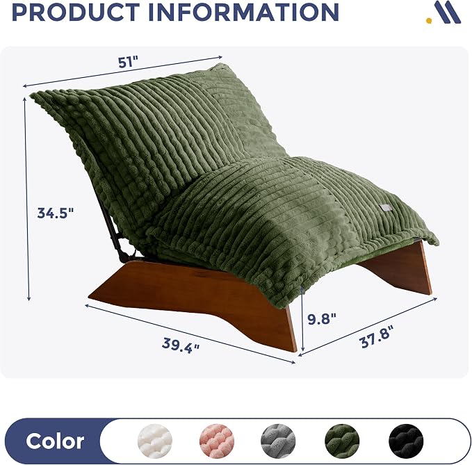 MAXYOYO Adjustable Living Room Chair, 3-Position Bean Bag Chair - Image 2