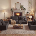 DOPEDIO Modern Living Room Sofa Set, 88.58" Chenille Loveseat by DOPEDIO
