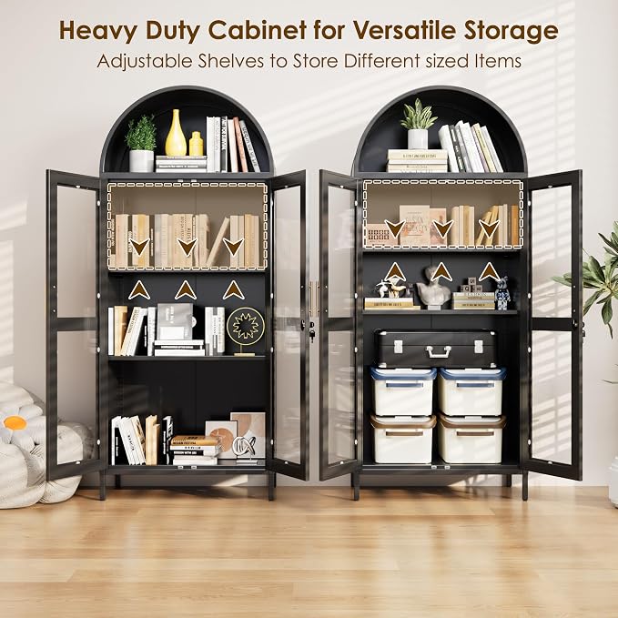 VEXPOR 73" Tall Arched Display Cabinet - Image 6