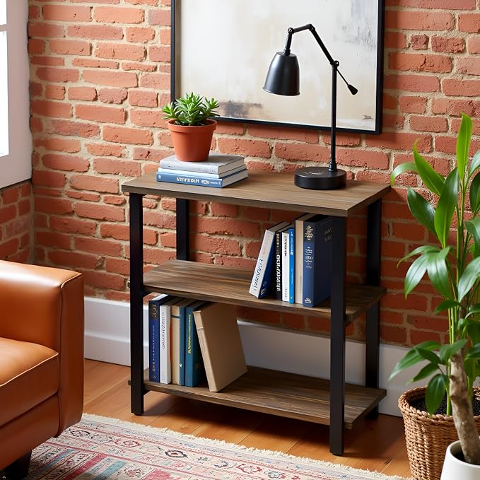 Alaterre Furniture Pomona Living Room 3-Tier Solid Wood Under-Window Bookshelf - Image 6
