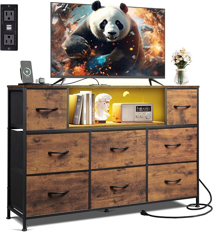 WLIVE Dresser TV Stand for 45, 55 inch TV, Entertainment Center by WLIVE