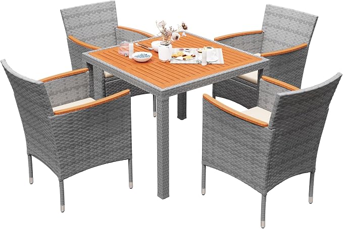 Devoko 5 PCS Furniture, Patio Conversation Set by DEVOKO