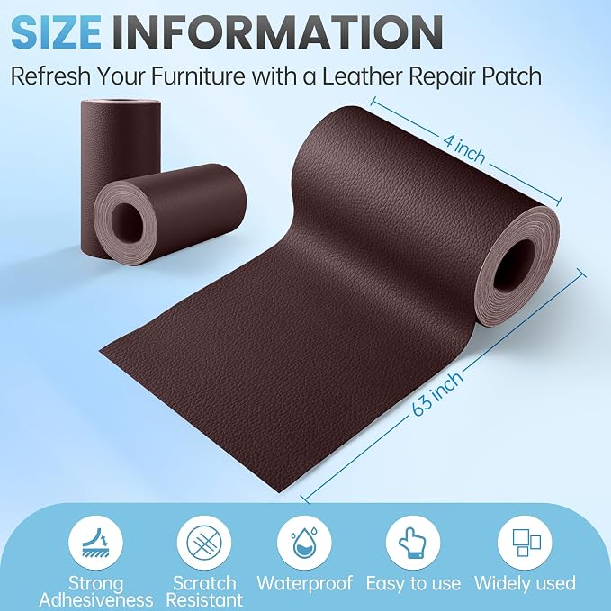 Leather Repair Patch Tape Kit, Vinyl Leather Repair Kit - Image 2