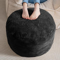 HIGOGOGO Round Stuffed Pouf Ottoman, Corduroy Poufs by HIGOGOGO