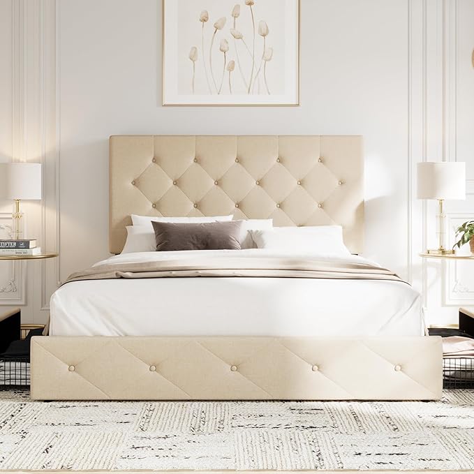 Allewie Upholstered Full Size Platform Bed Frame - Image 3