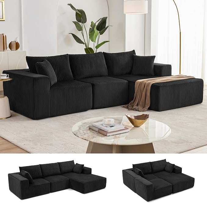 108” Modular Sectional Sofa, Cloud Sectional Couch by Weture