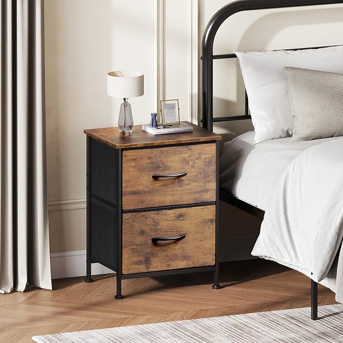 WLIVE Night Stand Set of 2, Small Dresser - Image 2