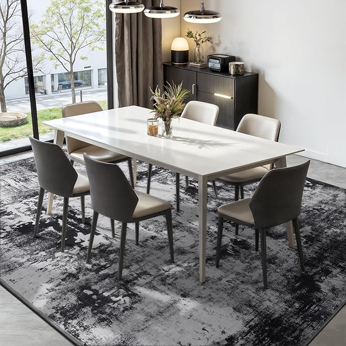 Rugflix 4x6 Area Rugs for Living Room, Washable Large Rug Stain-Resistant Low - Image 3