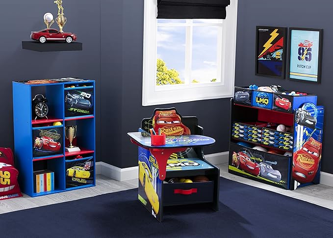 Delta Children Chair Desk With Storage Bin, Disney/Pixar Cars - Image 4