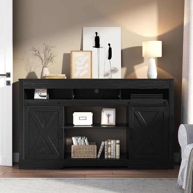 RoyalCraft Farmhouse TV Stand for 65+ Inch TV, Tall Entertainment Center - Image 6