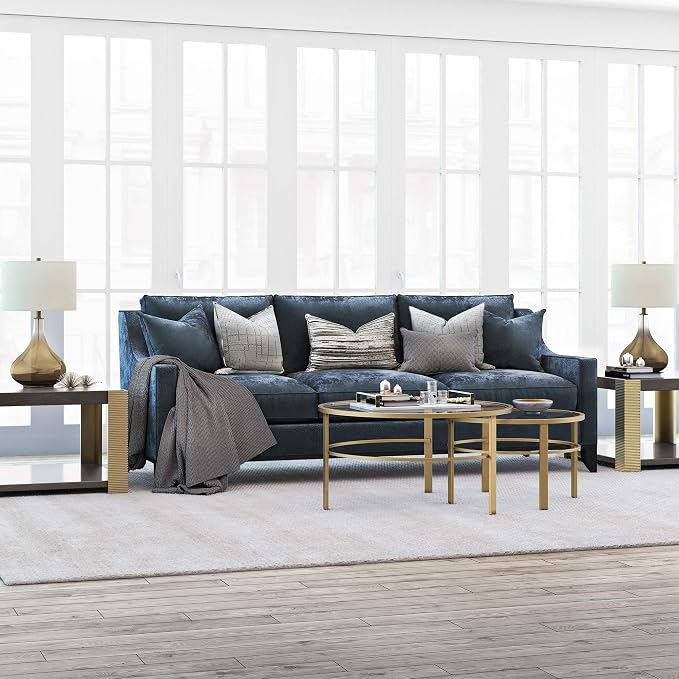 Henn&Hart Round Nested Coffee Table in Brass, Coffee Table coffee tables - Image 14