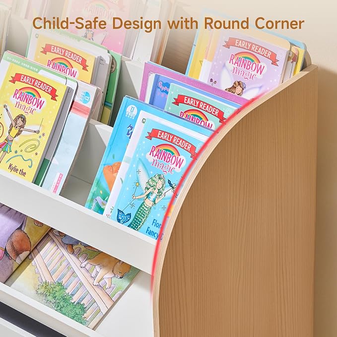ONBRILL Kids Bookshelf and Toy Storage Organizer - Image 7