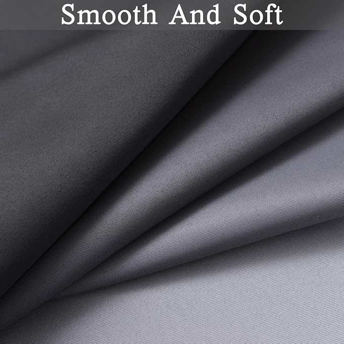 SimpleHome Gradient Color Ombre Room Darkening Curtains Blackout Black Thermal - Image 6