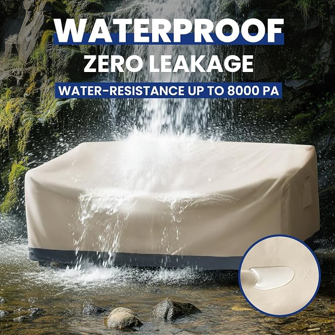 Extra Heavy Duty Outdoor Couch Cover Waterproof Up to 8000pa, Large 3-Seater - Image 4