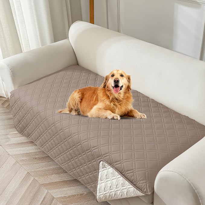 Genina Waterproof Couch Cover, Washable Anti-Slip 78inch Sofa Covers by Genina