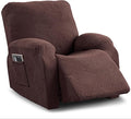Oversized Recliner Chair Covers, 4-Piece Stretch Geometric Strokes Jacquard by Unknown
