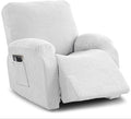 Oversized Recliner Chair Covers, 4-Piece Stretch Geometric Strokes Jacquard by Unknown