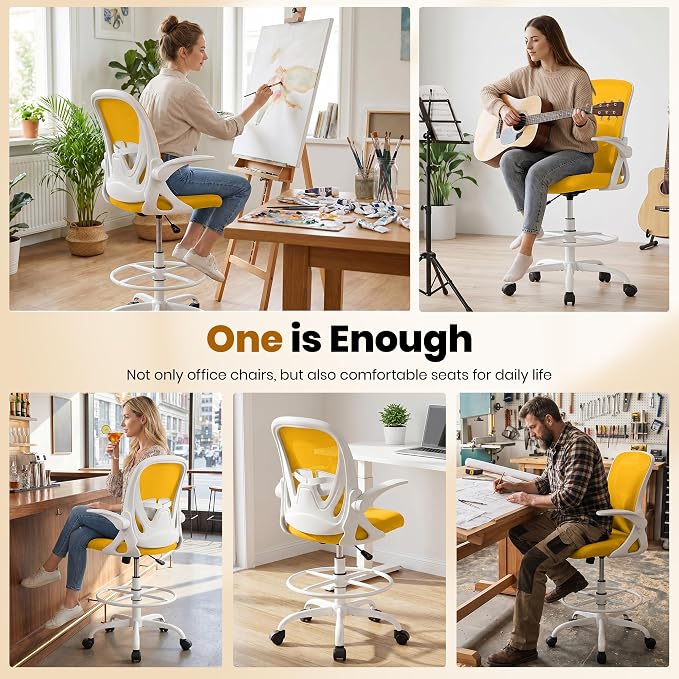 Primy Drafting Chair Tall Office Chair - Image 5
