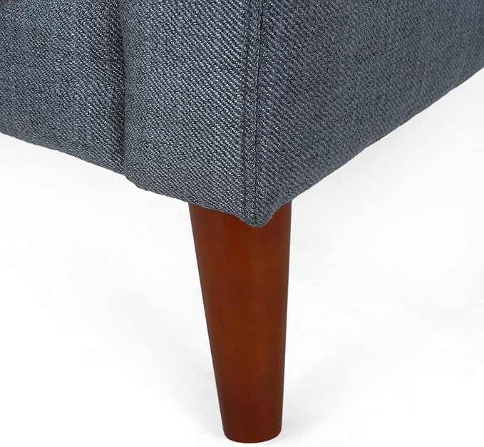 Christopher Knight Home Evelyn Mid Century Modern Fabric Arm Chair, Dark Gray - Image 12