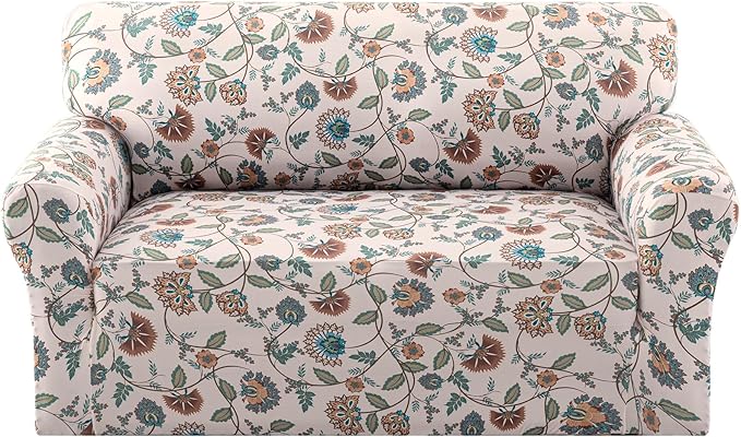 H.VERSAILTEX Printed Loveseat Covers 2 Cushion Couch Covers by HVERSAILTEX