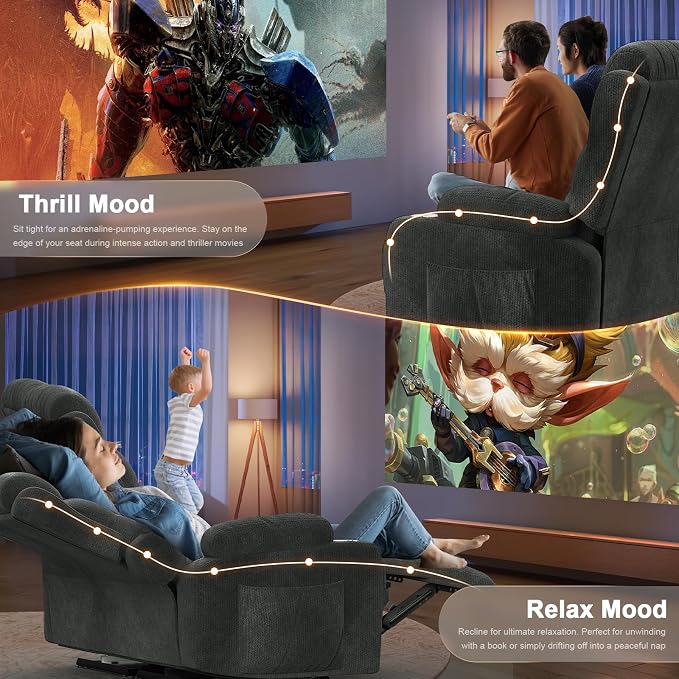 Reclining Loveseat, 55.1" RV PU Leather Wall Hugger Recliner Love Seats Sofa - Image 6
