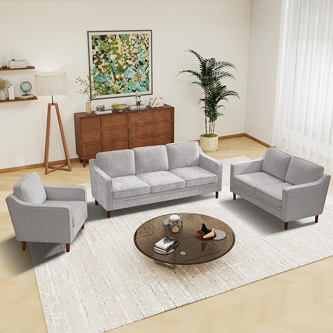 Kingfun Living Room Furniture Sets, 3 Seater Couch, Armchair and Loveseat by KINGFUN-Anexcitingoption