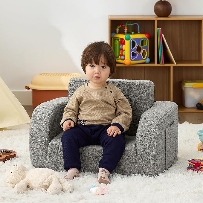 Toddler Couch, 2-in-1 Toddler Chairs Comfy 1-3 Years Old, Toddler Chair - Image 2