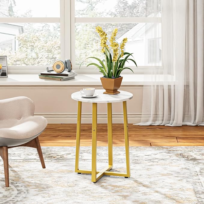 HOOBRO Side Table, Round End Accent Table - Image 8