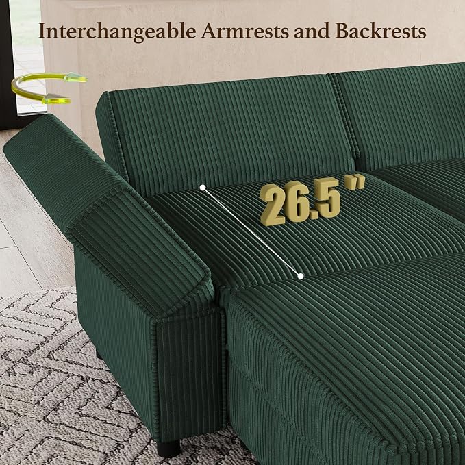 Belffin U Shaped Sectional Sofa Couch Modular Sectional Sofa - Image 7