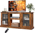 WLIVE Farmhouse TV Stand for 65 inch TV, Open Shelves TV Console for Living by WLIVE