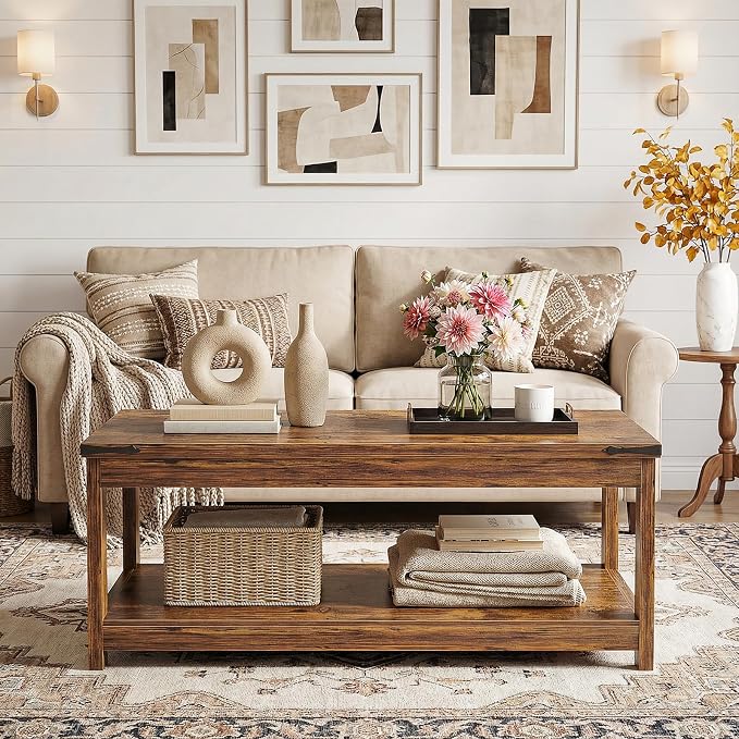 Homieasy 43.3” Rectangular Coffee Table - Image 3