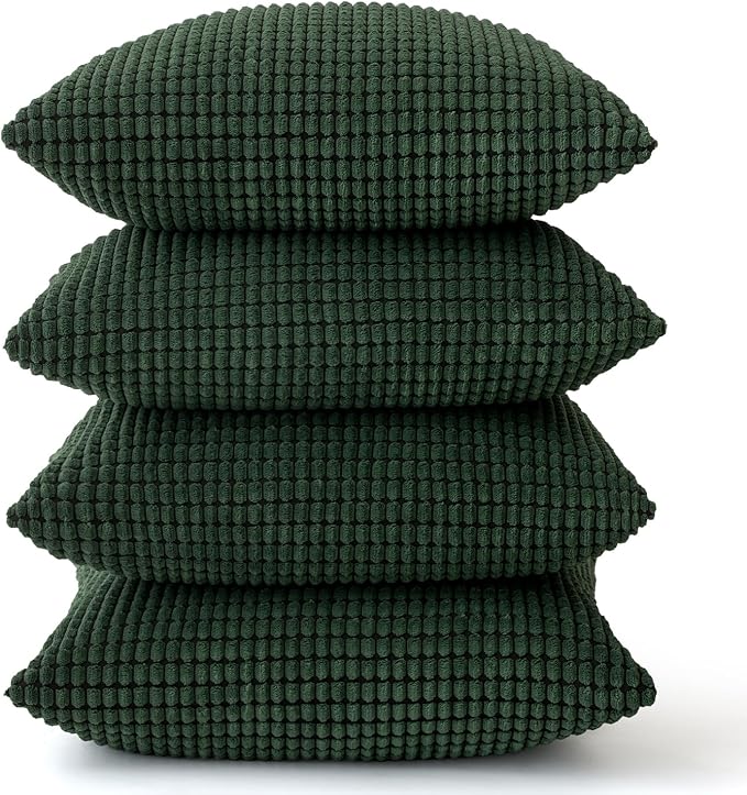 MIULEE Boho Farmhouse Throw Pillow Covers 18x18 Inch Set of 4 Soft Neutral - Image 6